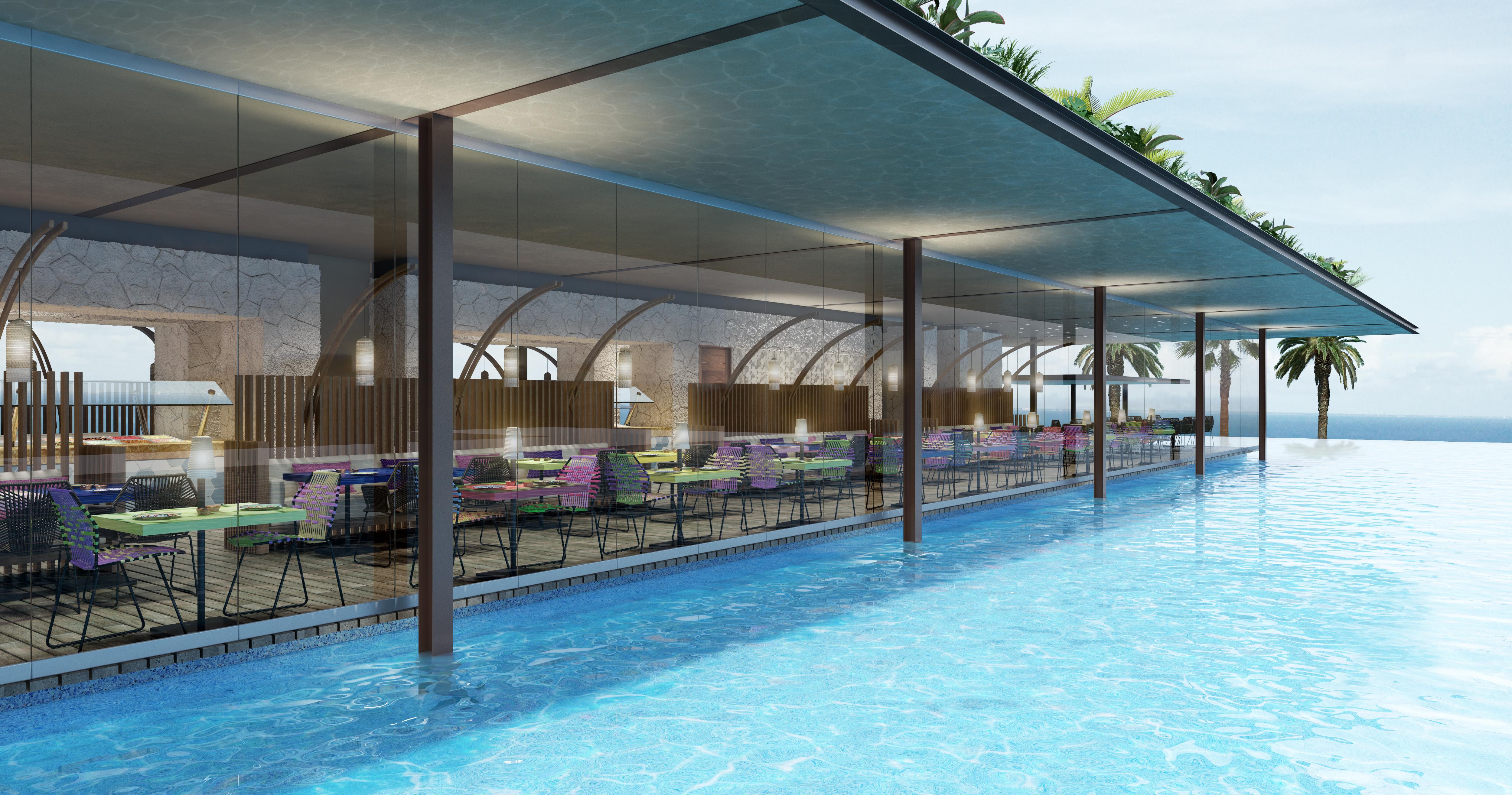 Hotel Xcaret Mexico All Parks All Fun Inclusive (Adults Only) Los Dos Compadres Exterior photo The pool bar at the hotel