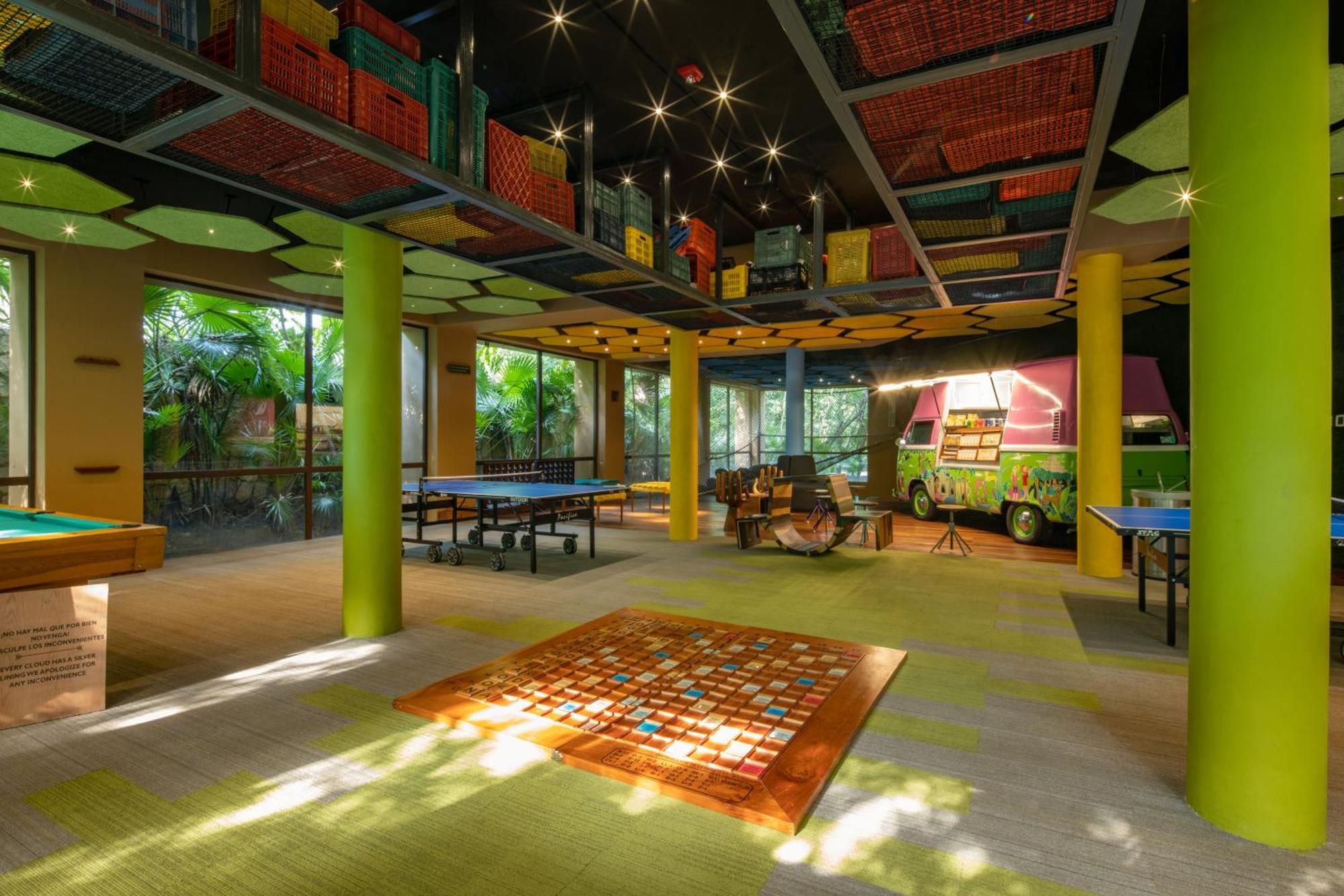 Hotel Xcaret Mexico All Parks All Fun Inclusive (Adults Only) Los Dos Compadres Exterior photo The interior of the library