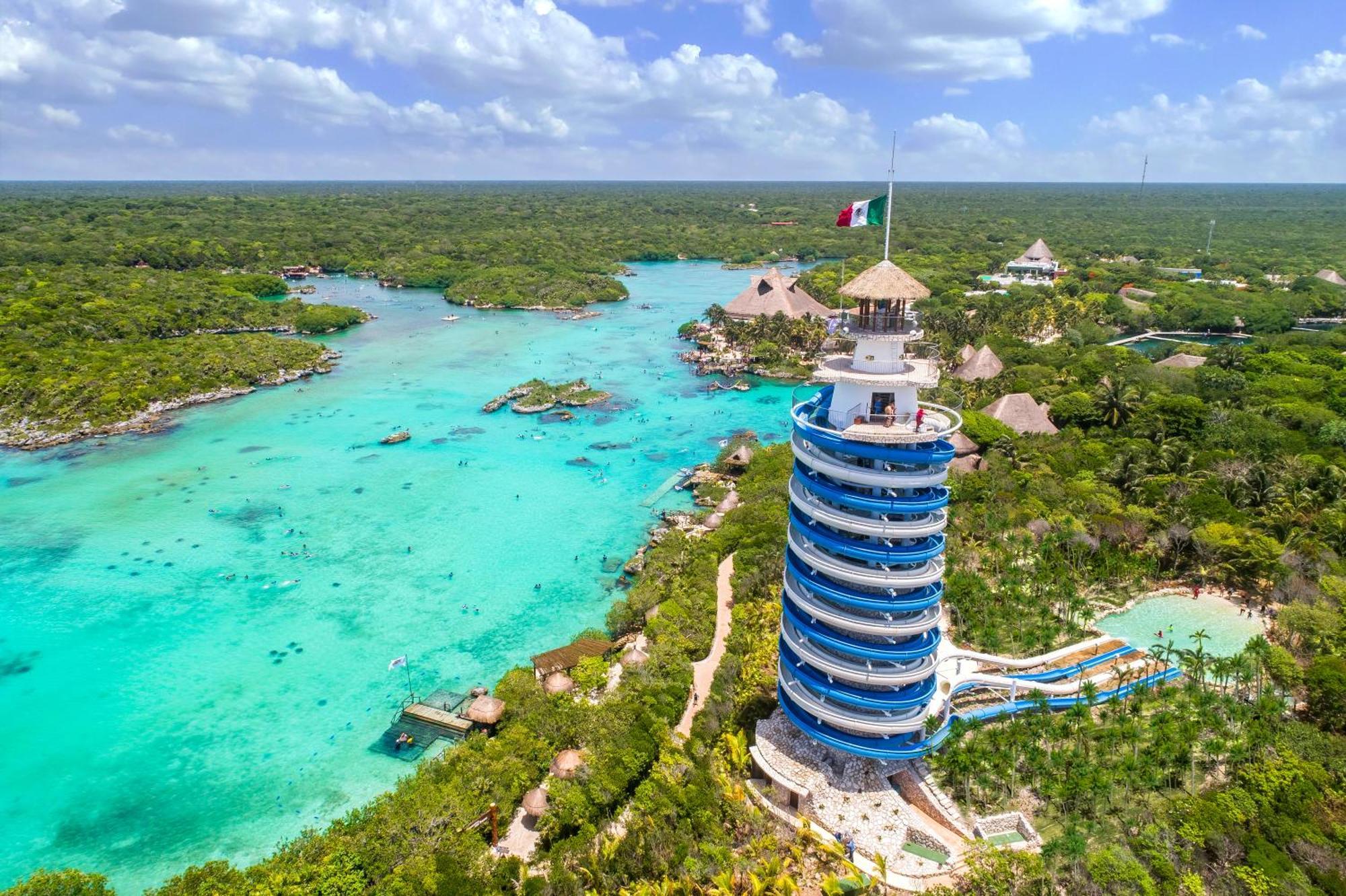 Hotel Xcaret Mexico All Parks All Fun Inclusive (Adults Only) Los Dos Compadres Exterior photo Aerial view of Xel-Há